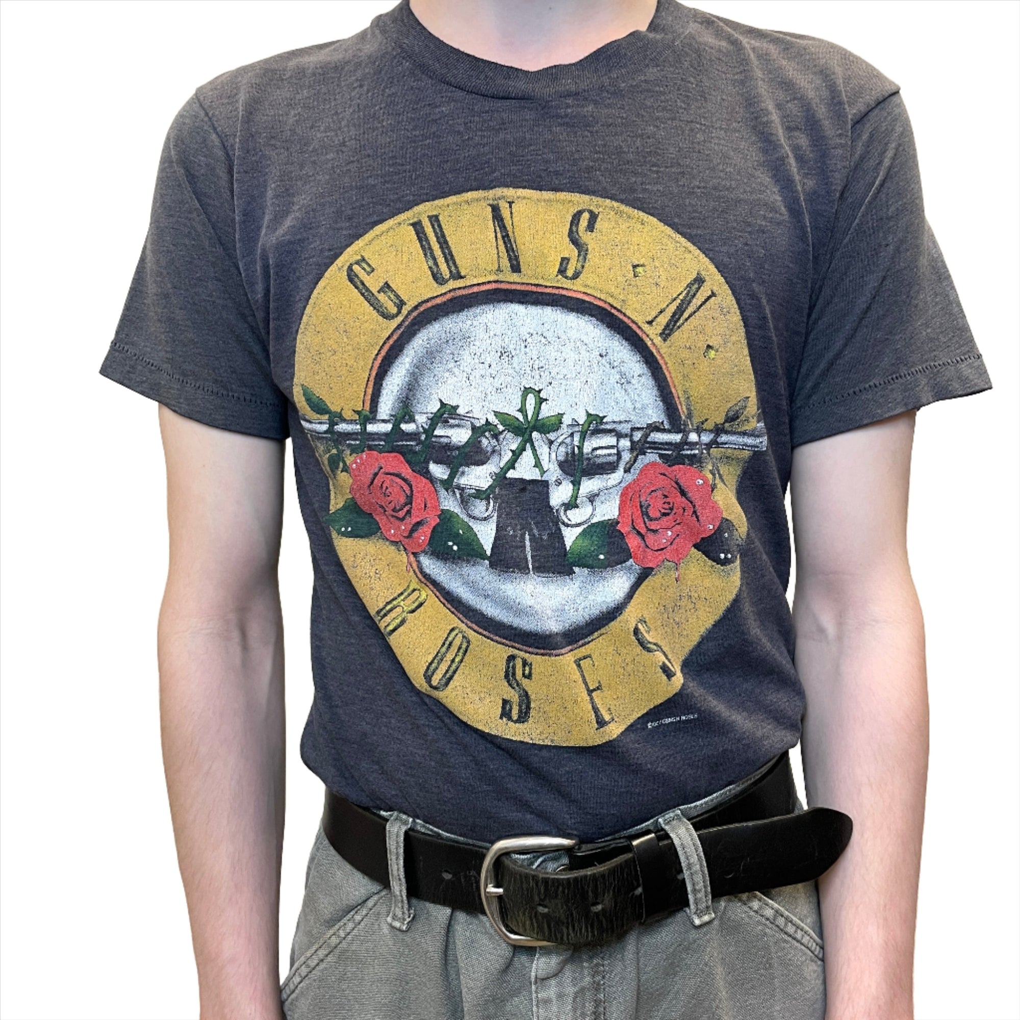 1987 Guns N' Roses Was Here Logo Single Stitch T-Shirt Size Medium T-Shirts Black Market Toronto 