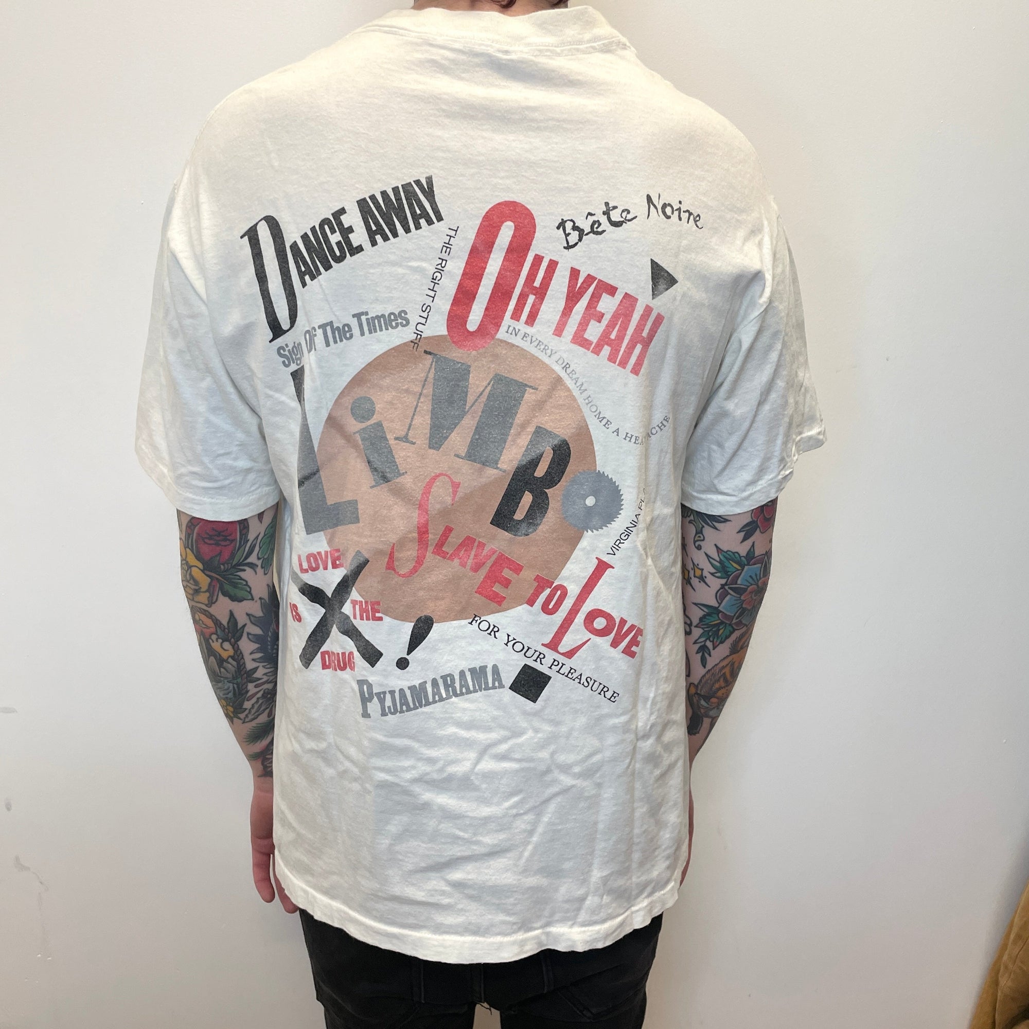 1988 Bryan Ferry&#39;s Greatest Hits Vintage Made In USA Single-Stitch Double-Sided Graphic T-Shirt Size XL T-Shirts Public Butter 