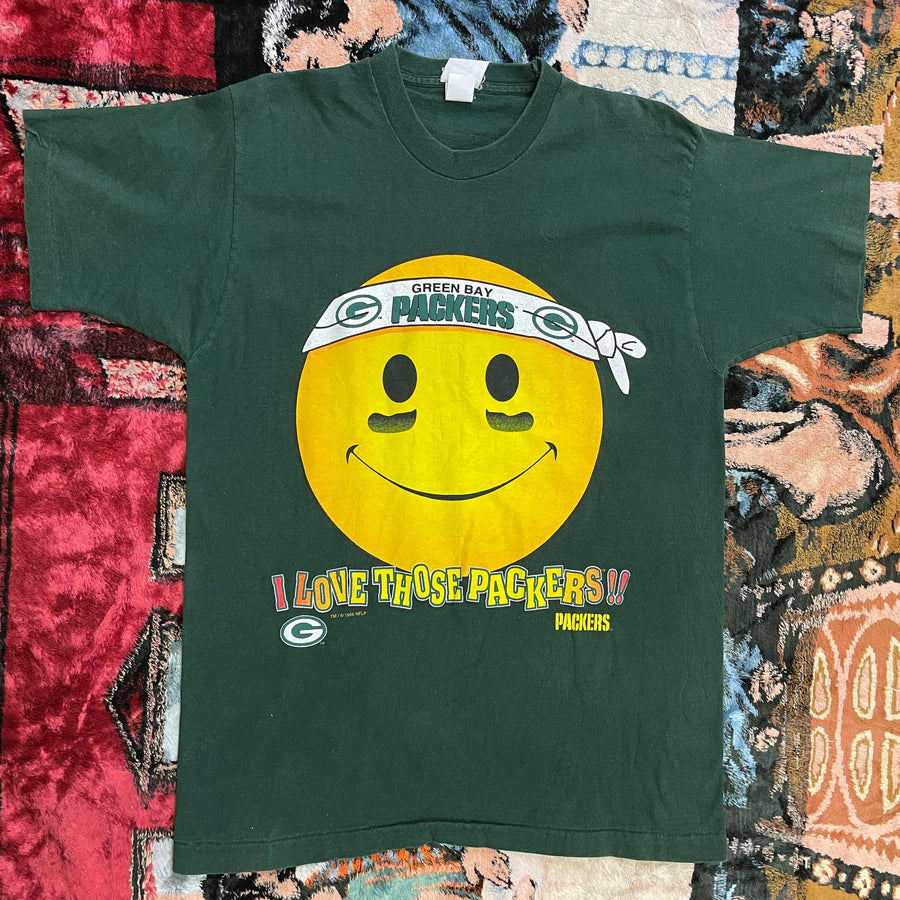 1996 I Love The Green Bay Packers T-Shirt Made In USA Vintage T-Shirt Size Large T-Shirts Black Market Toronto 