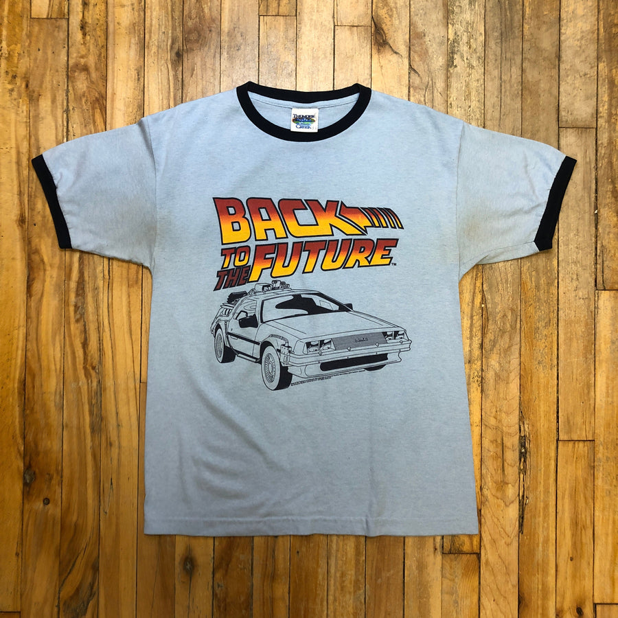 50/50 Back to the Future Made in USA Vintage Graphic Ringer T-Shirt Size Medium T-Shirts Public Butter 