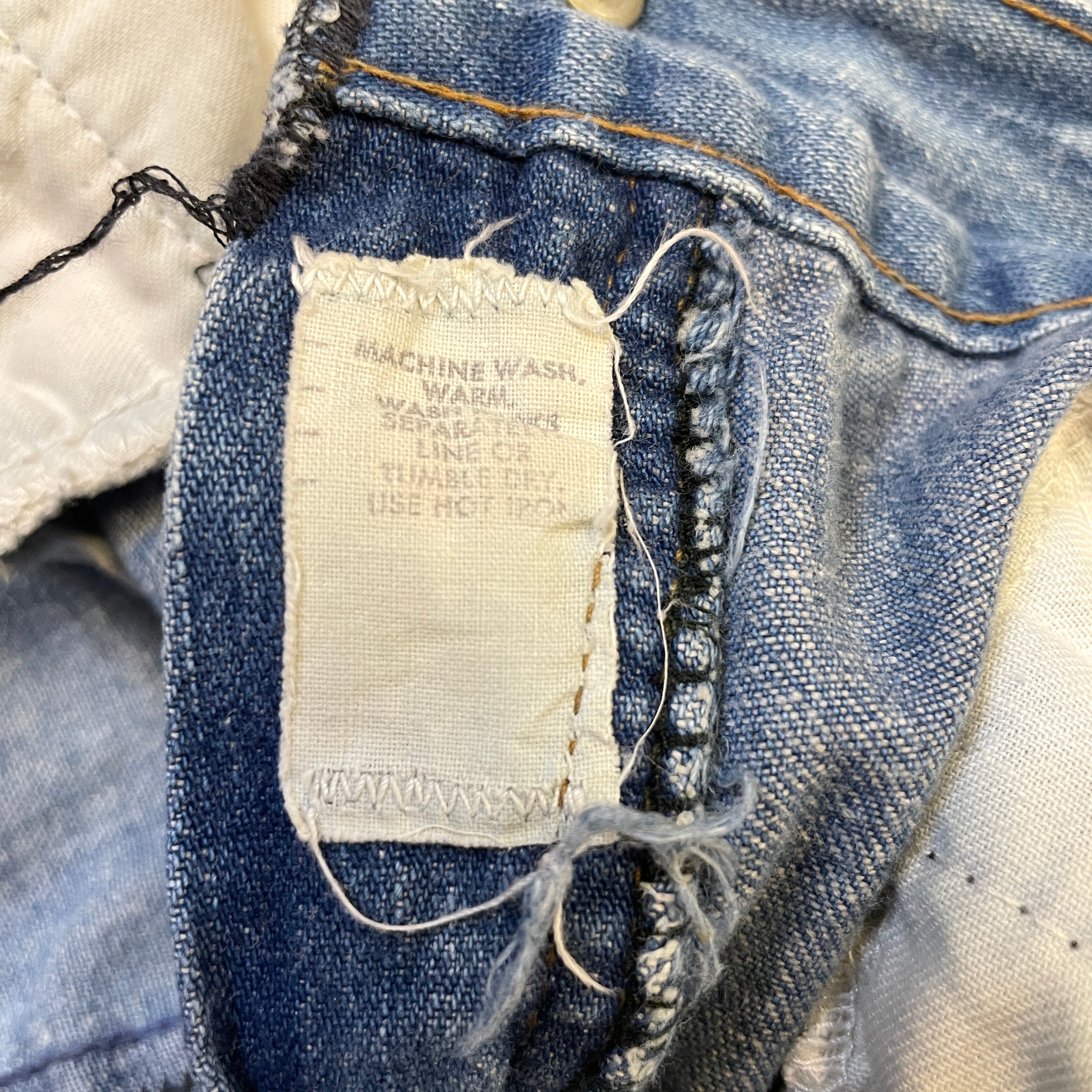 60s Bleach Bum Vintage Denim Low Rise Bellbottoms with Talon