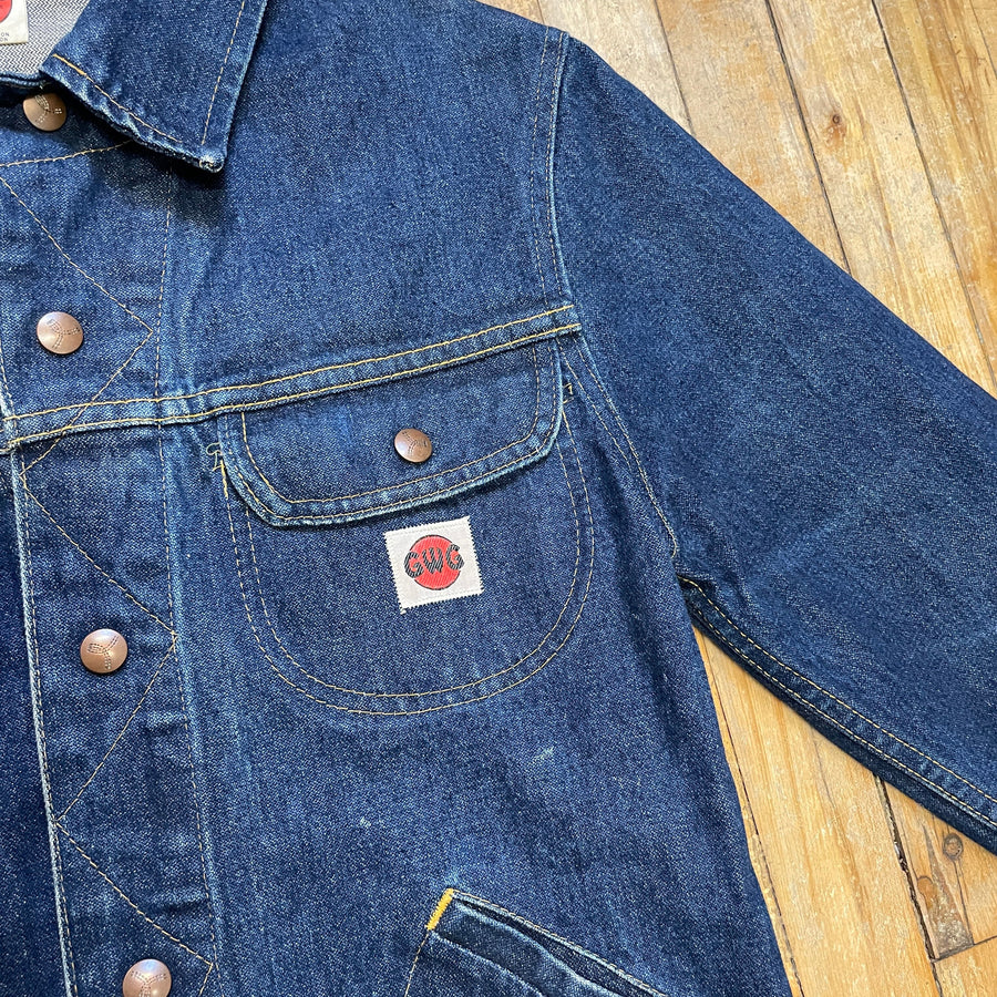 60s GWG Dark Wash Union Made in Canada Vintage Denim Jean Jacket Size M Tops Public Butter 