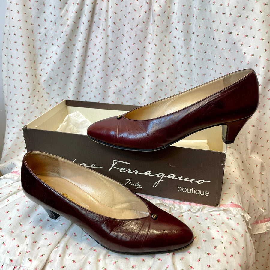 70s Gucci Designer Oxblood Made in Italy Leather Vintage Pumps Size EU 35.5 Accessories Public Butter 