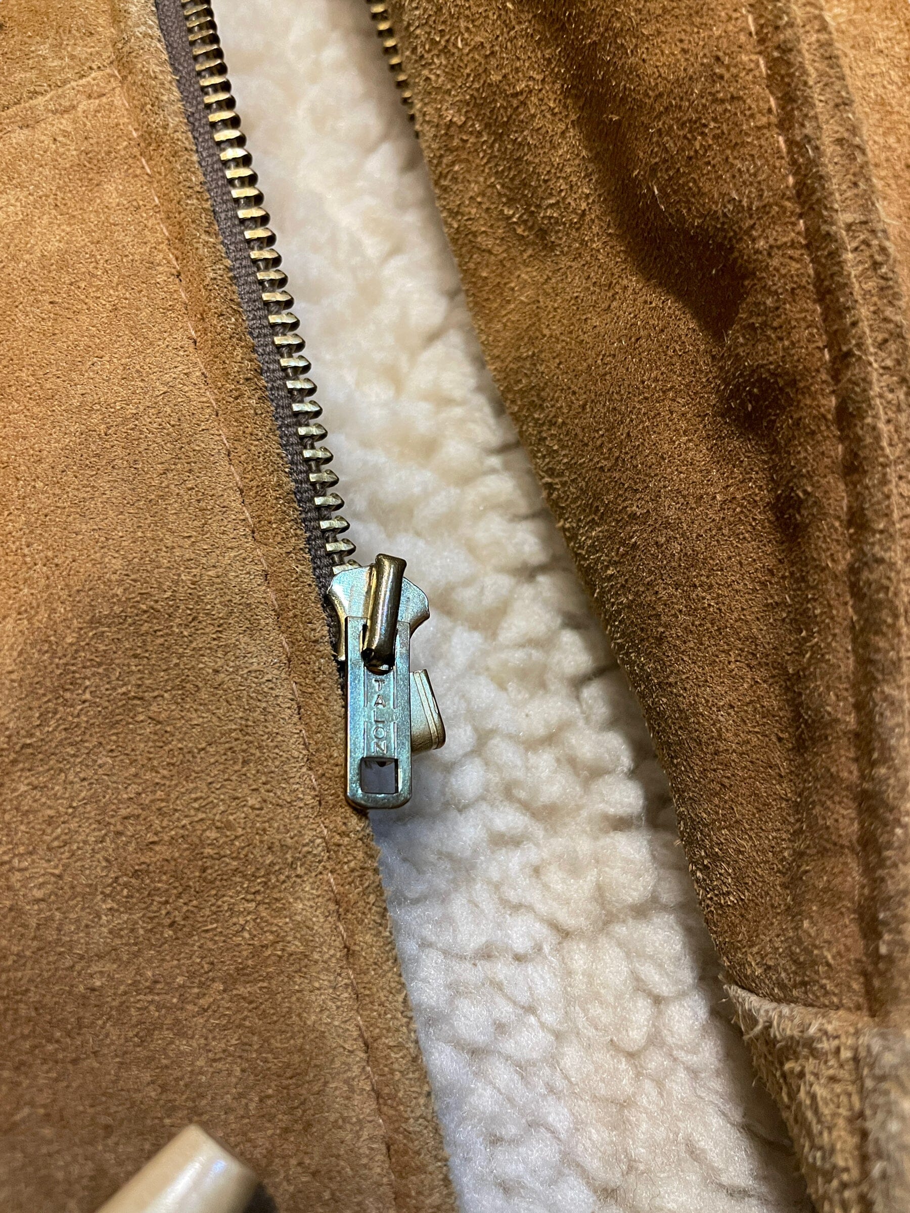 70s Schott Suede & Shearling Vintage Toggle Coat Tops Public Butter 
