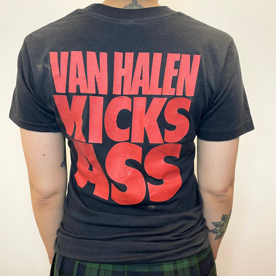 80s Van Halen Kicks Ass Vintage Single Stitch Made In USA T-Shirt Size Medium T-Shirts Public Butter 