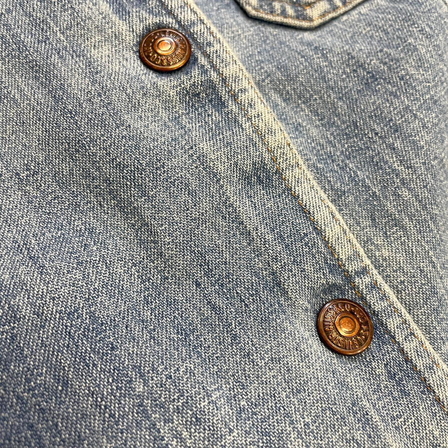 Amazing Rare 70s Levi's Orange Tab Vintage Denim Jacket with Elasticated Waist Size S Tops Public Butter 