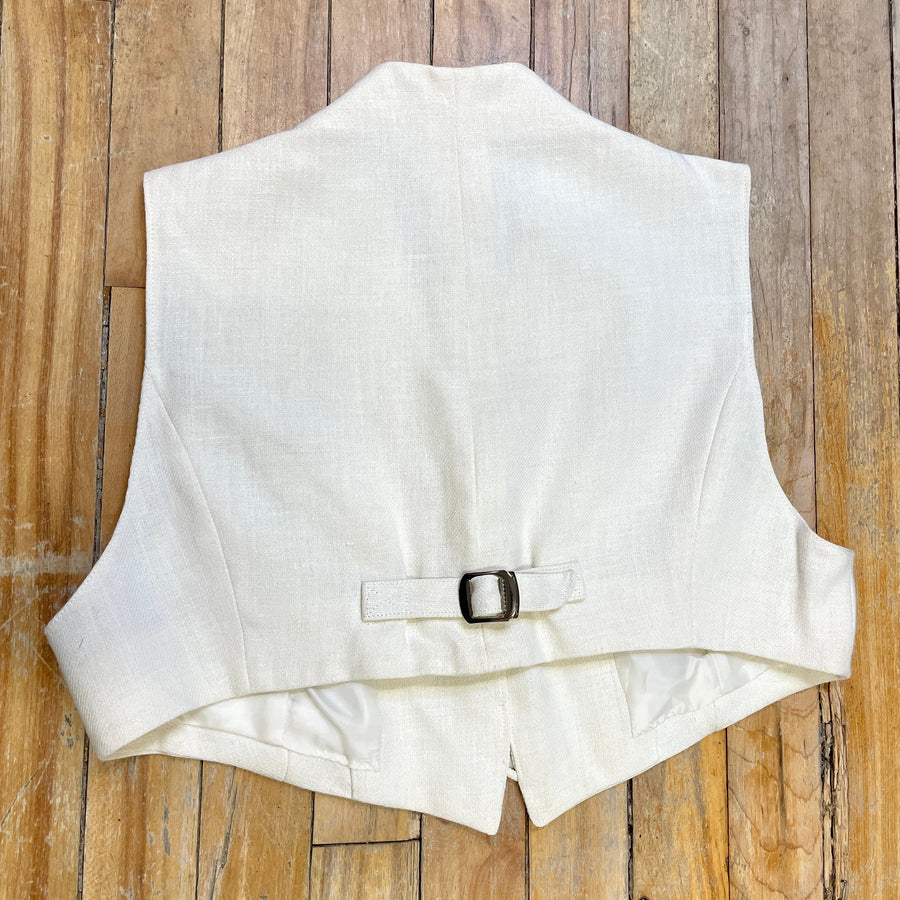 @Atsuro Vintage Designer Cream Vest Tops Public Butter 