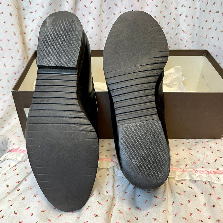 Bottega Veneta Intrecciato Weave Designer Made in Italy Vintage Leather Women's Tassel Loafers in Black with Box Size 6 Accessories Public Butter 