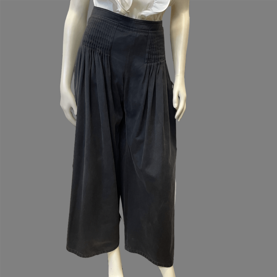 Women's Vintage Chanel Uniform Women's Black Trousers Pants Size