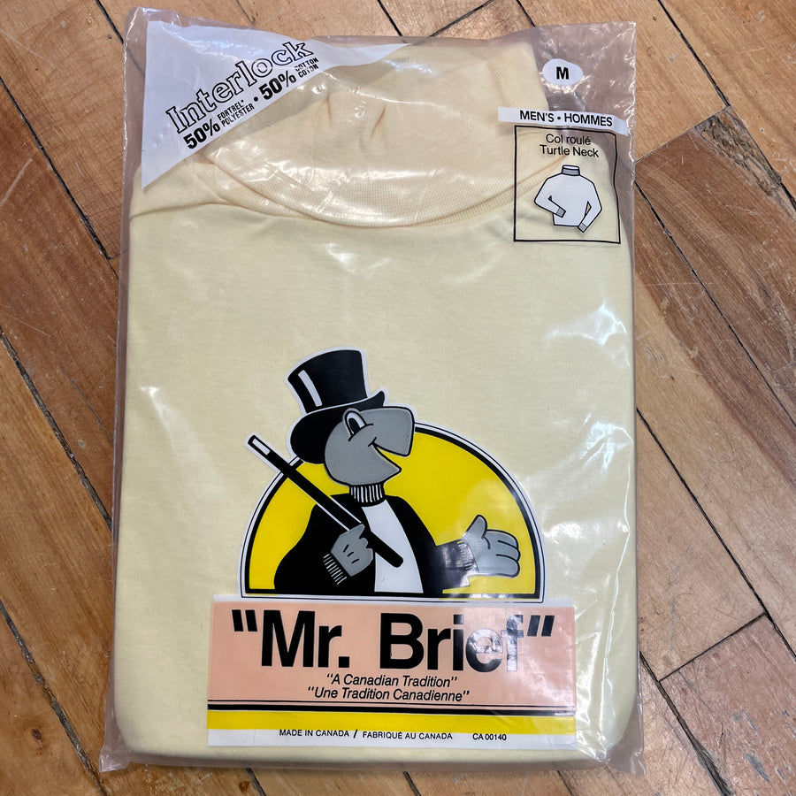 Deadstock Mr. Brief Made in Canada Baby Yellow Turtleneck Size M Tops Public Butter 