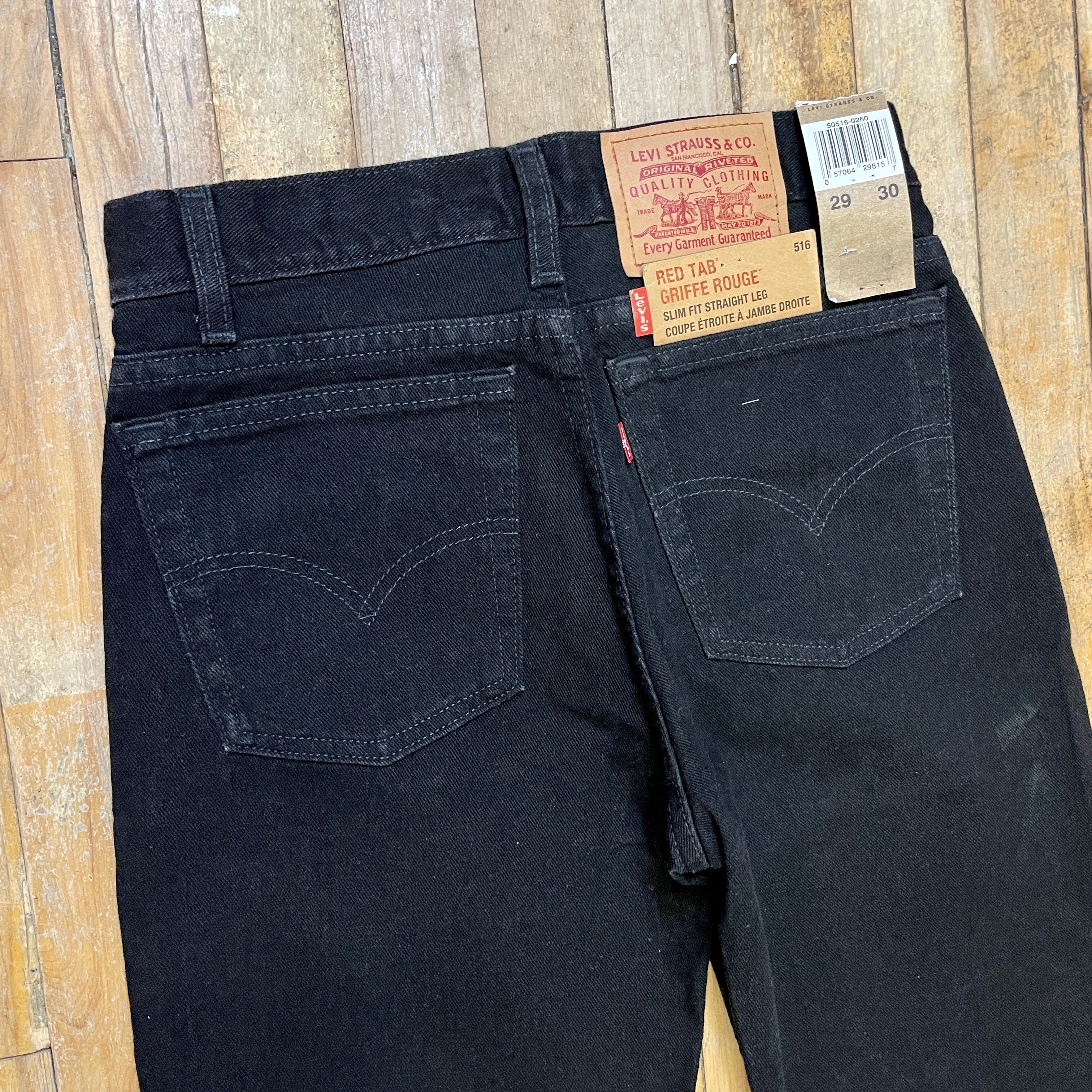 パリコレクション Deadstock Vintage Leg Straight Fit Slim 516 Black Levi's パンツ