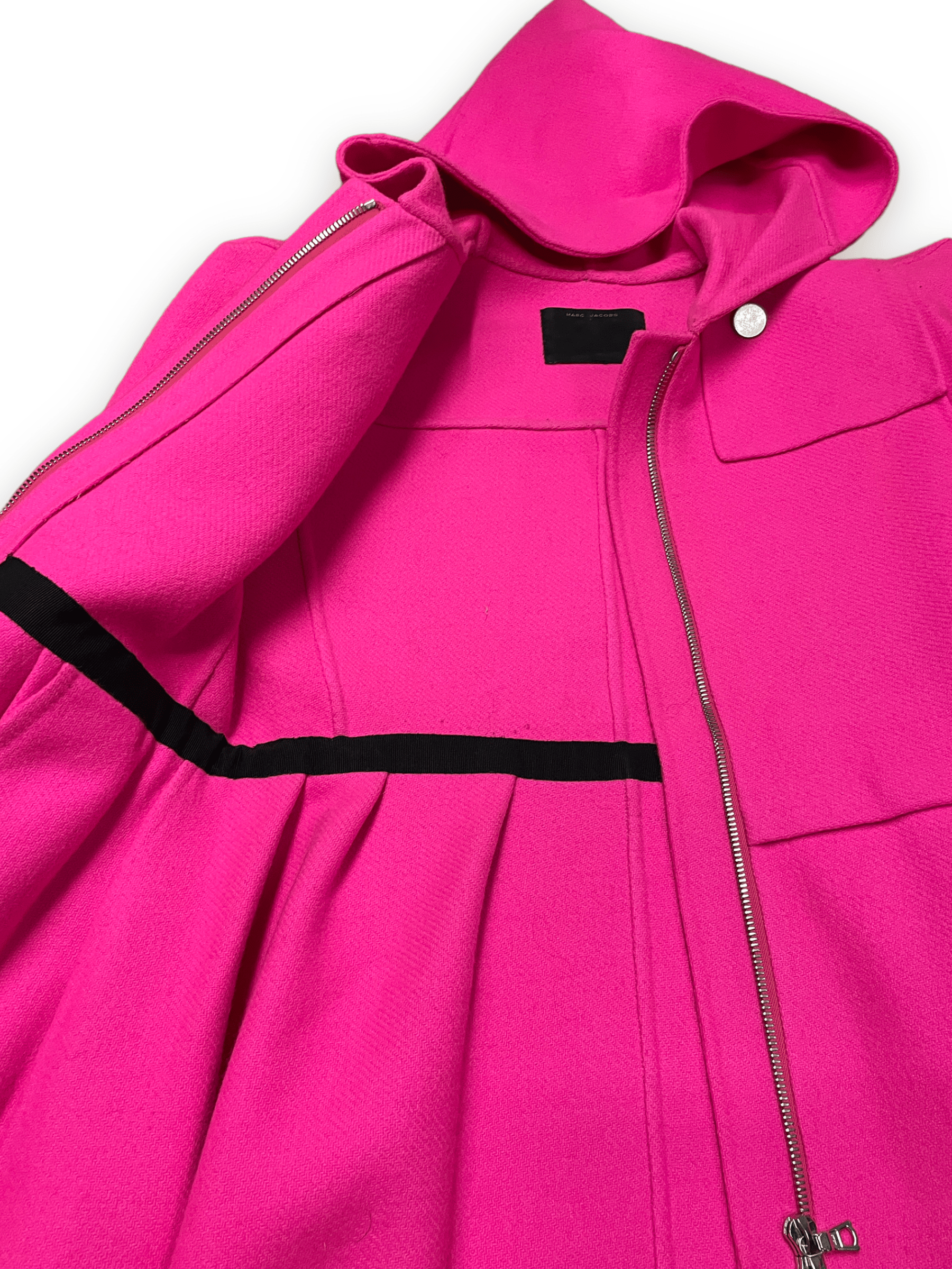 Fall 2009 Marc Jacobs Hot Pink Hooded Wool Coat Size S Jackets &amp; Coats Public Butter 