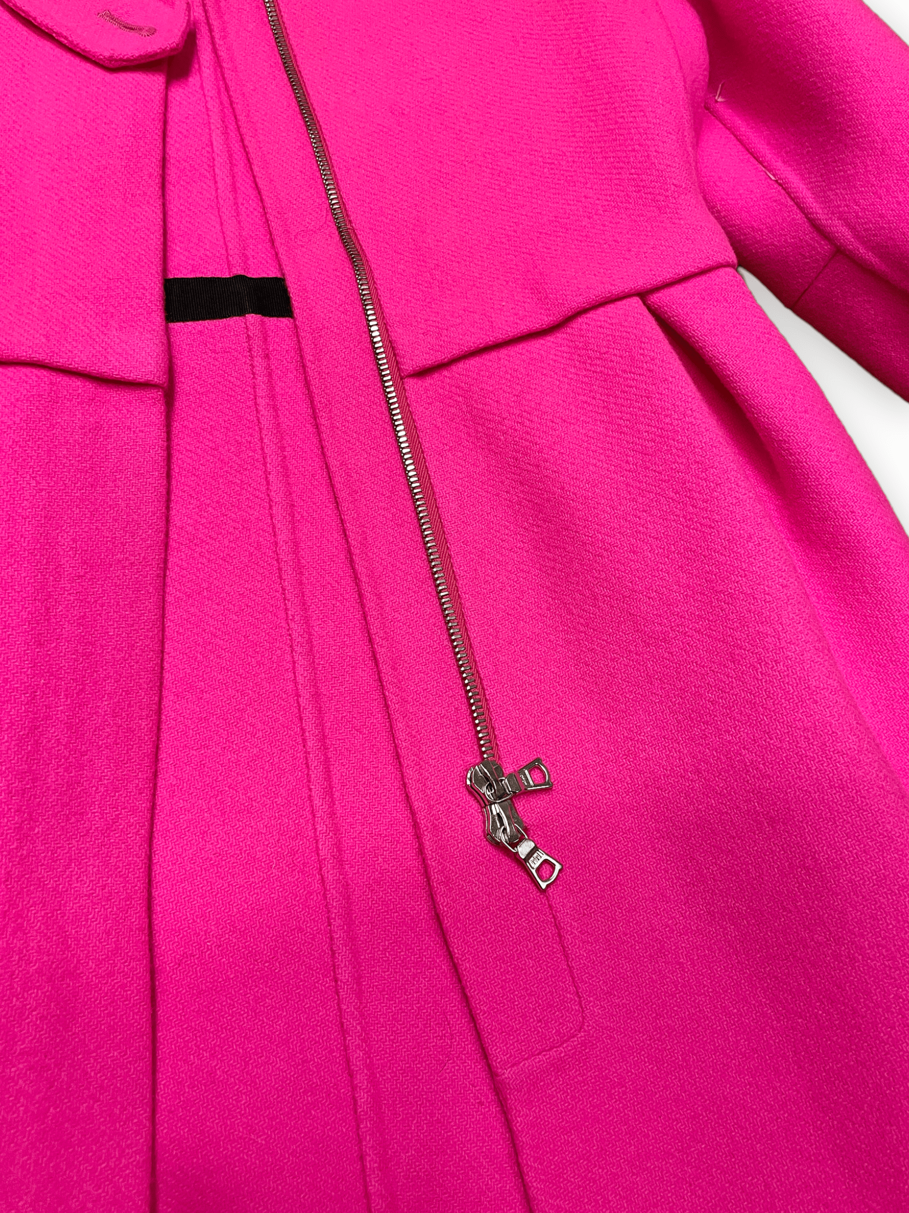Fall 2009 Marc Jacobs Hot Pink Hooded Wool Coat Size S