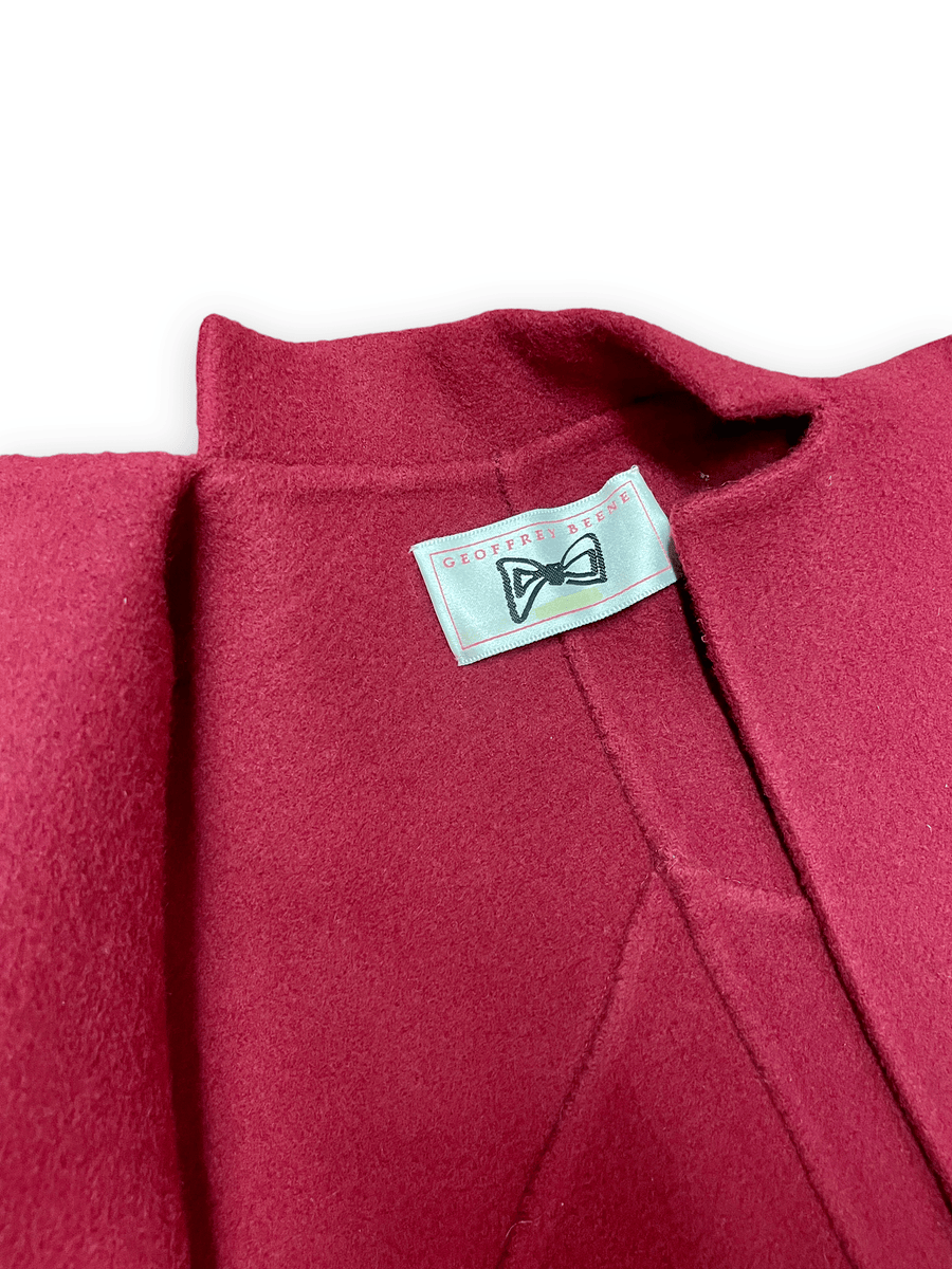 Geoffrey Beene Vintage Designer Raspberry Wool Swing Coat Jackets & Coats Public Butter 
