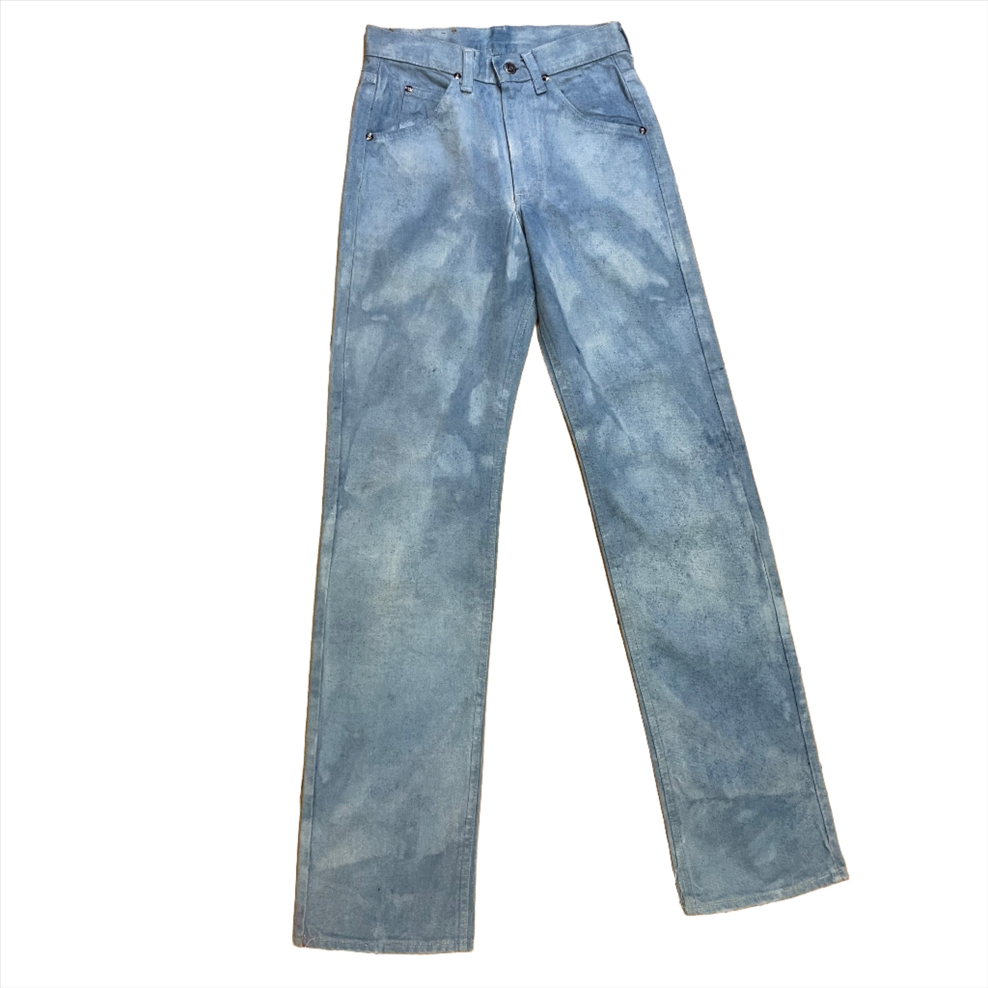 Groovy Vintage Cloudy Dyed Lees Jeans Made in USA 27" Waist Bottoms Black Market Toronto 