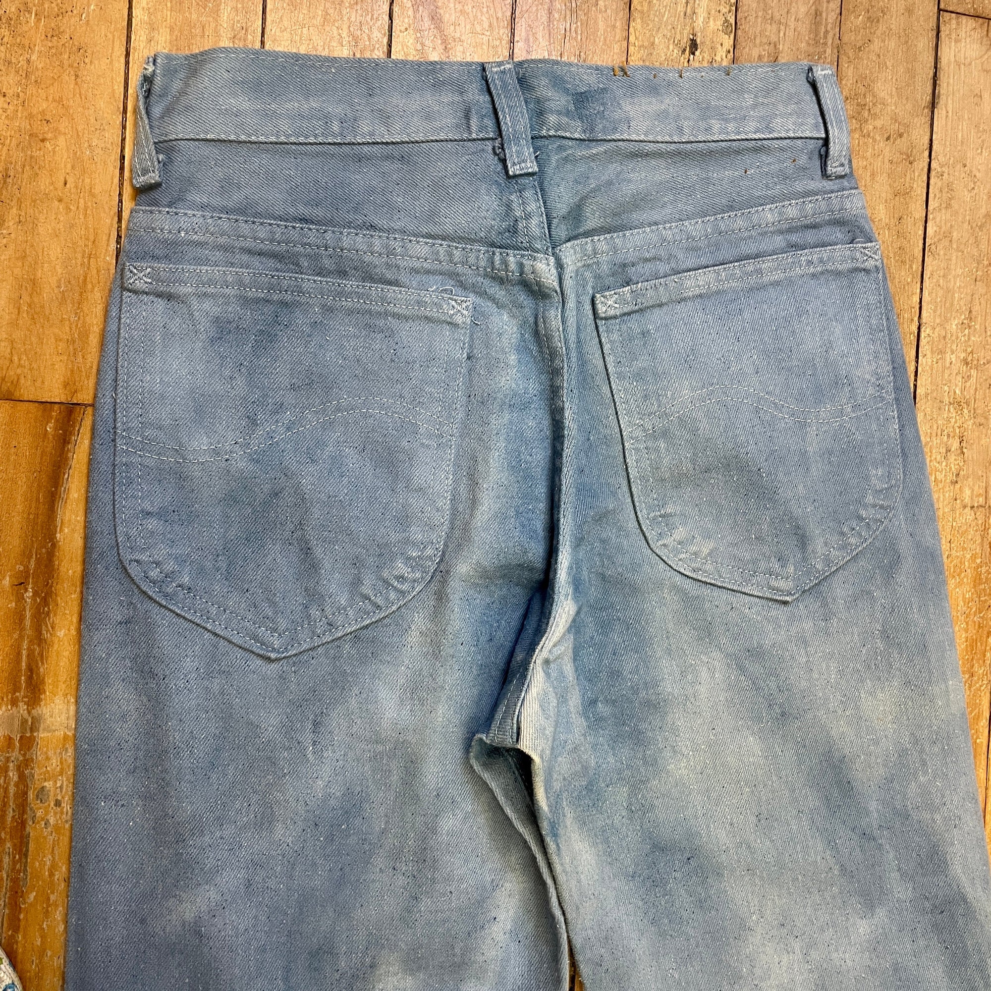 Groovy Vintage Cloudy Dyed Lees Jeans Made in USA 27" Waist Bottoms Black Market Toronto 
