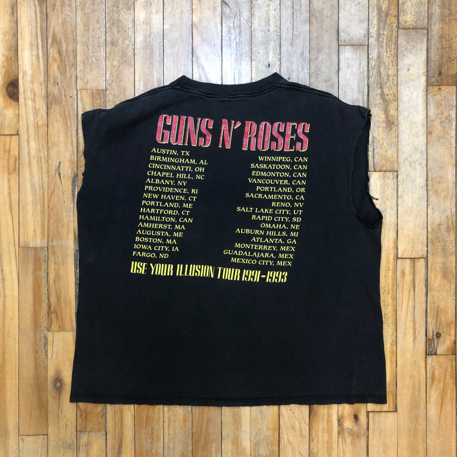 Guns N' Roses Use Your Illusion 1991-1993 Vintage Tour AT-Shirt Size Medium T-Shirts Black Market Toronto 
