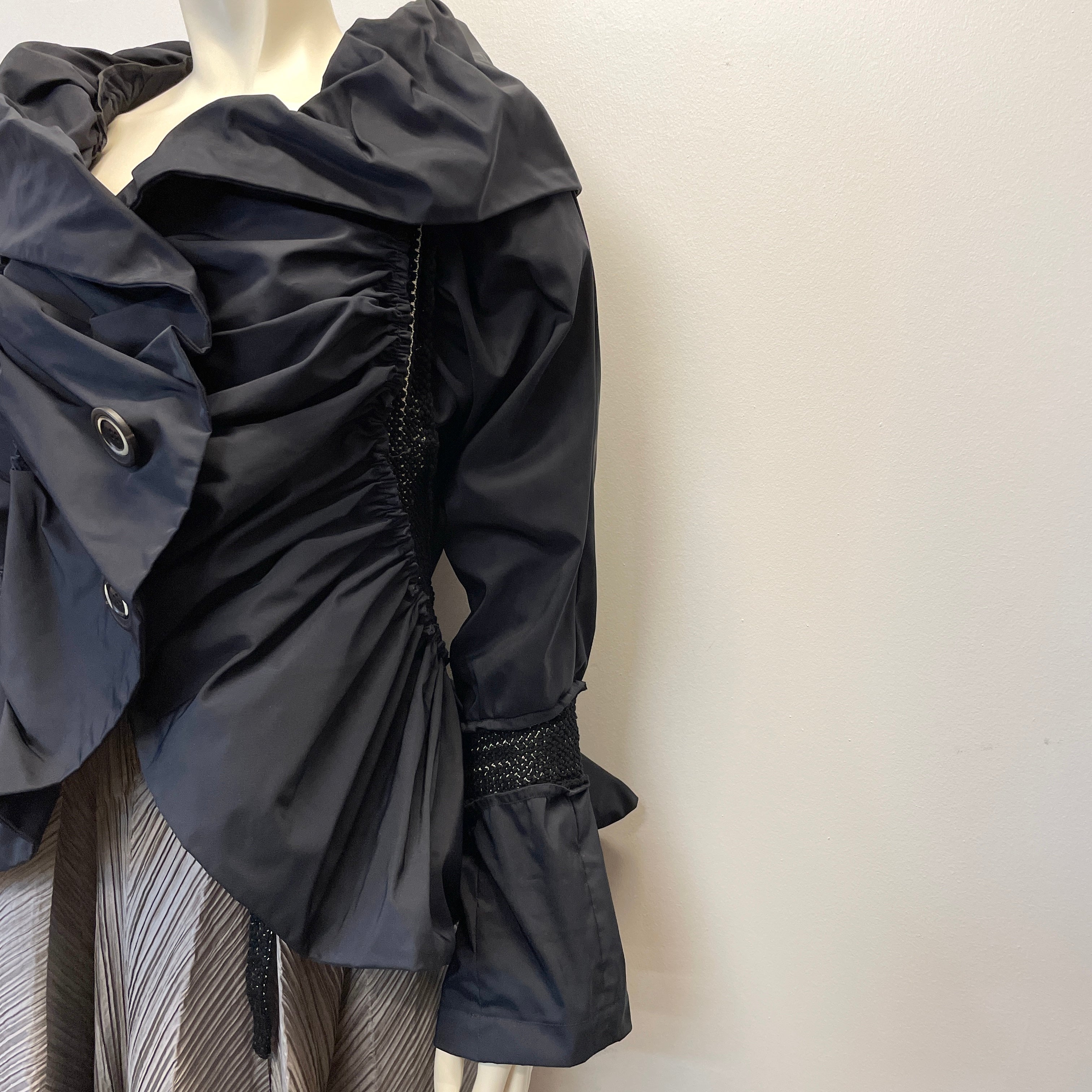 ジャケット・アウター ISSEY MIYAKE 90's leater zip hood jacket ISSEY MIYAKE 90's leater zip hood jacket