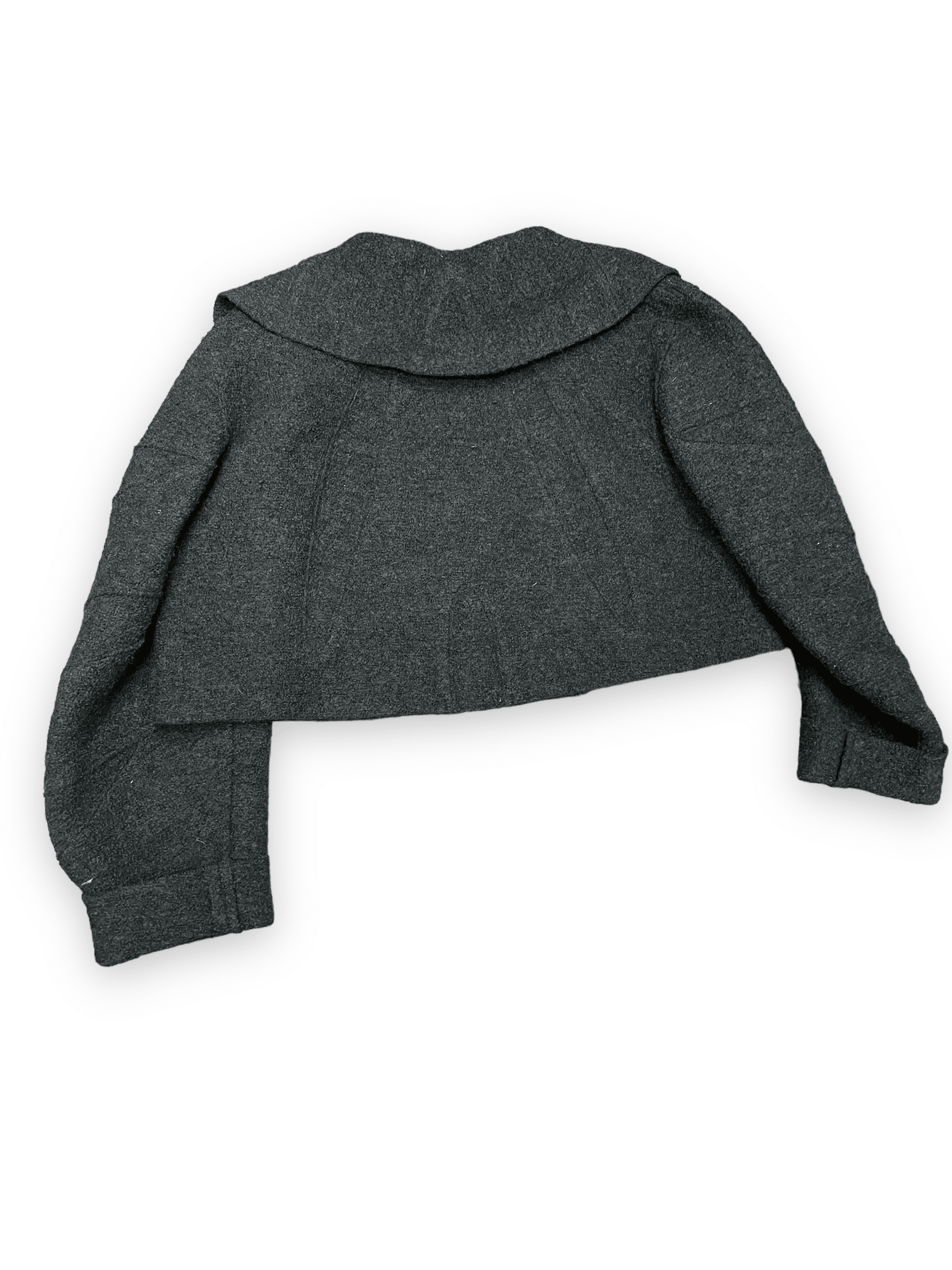 Issey Miyake Vintage Designer Charcoal Wool Cropped Jacket Issey Miyake Vintage Designer Charcoal Wool Cropped Jacket