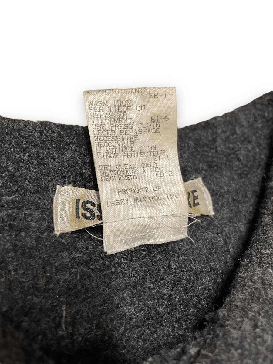 Issey Miyake Vintage Designer Charcoal Wool Cropped Jacket Made in Japan Size S Jackets & Coats Public Butter 