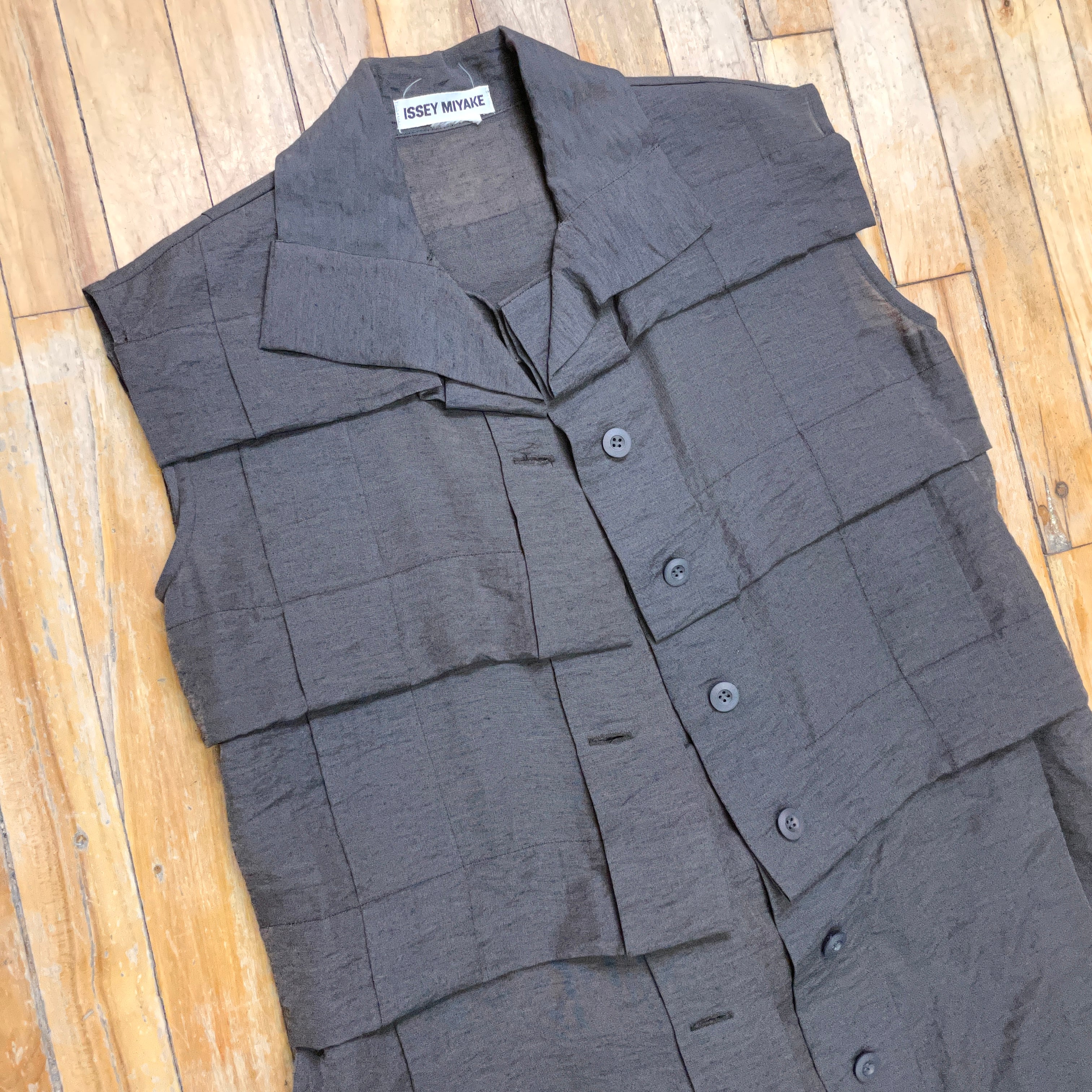 Issey Miyake Vintage Designer Dusty Brown Top & Trouser Set
