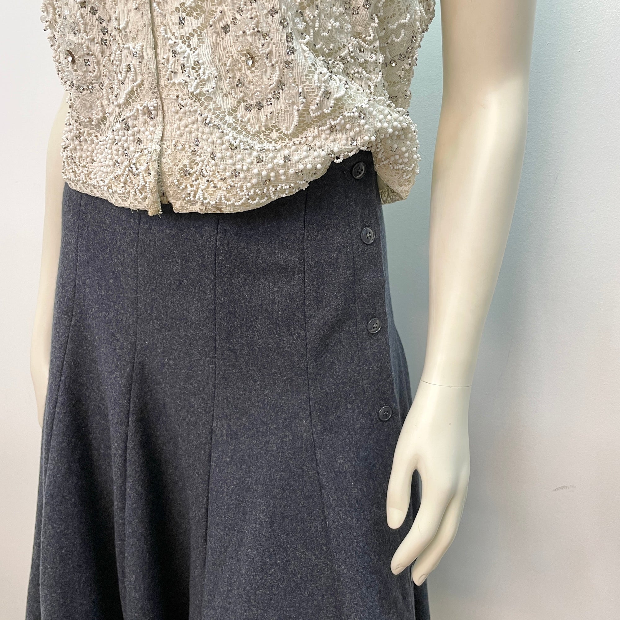 Kenzo Paris Vintage Designer Wool Skirt Tops Public Butter 