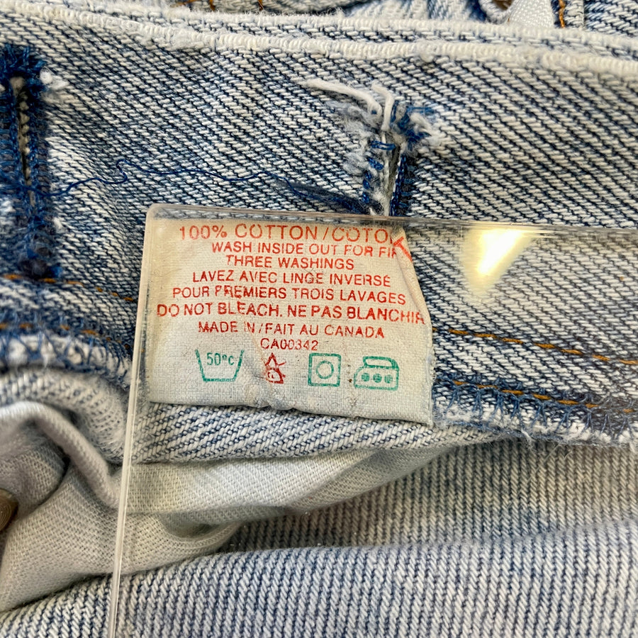 Levi's 501 Button Fly Vintage Denim Jeans Made in Canada Size 26