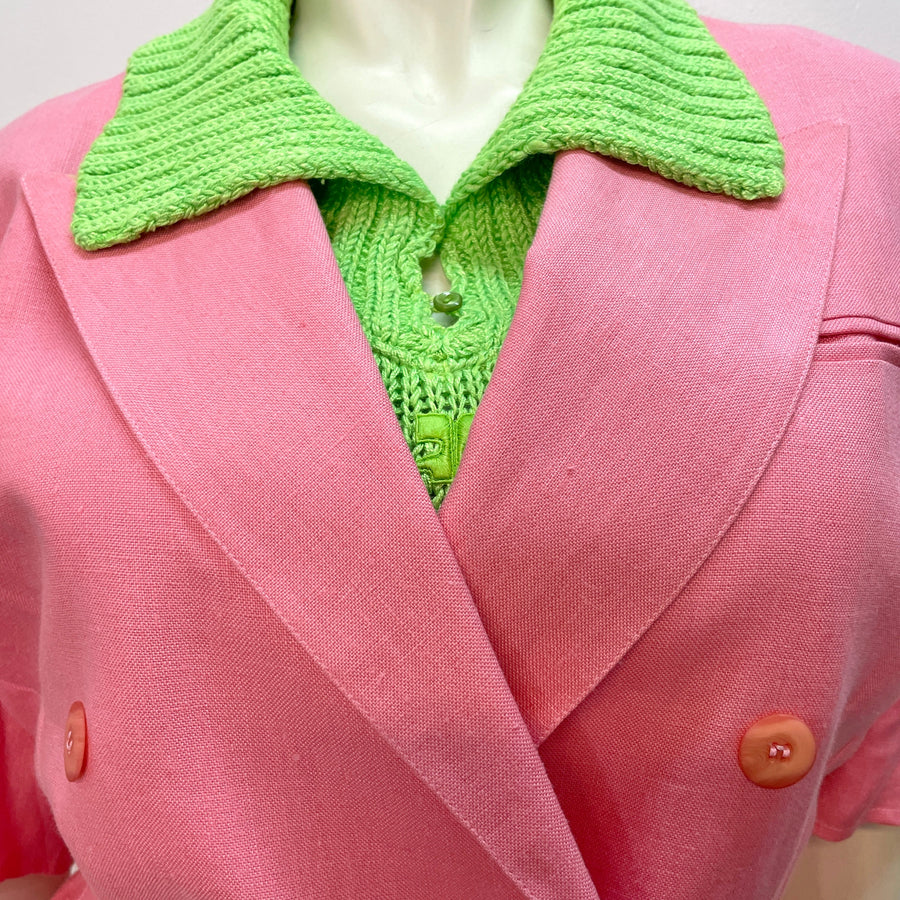 @Lolita Lempicka Vintage Designer Linen Suit Tops Public Butter 