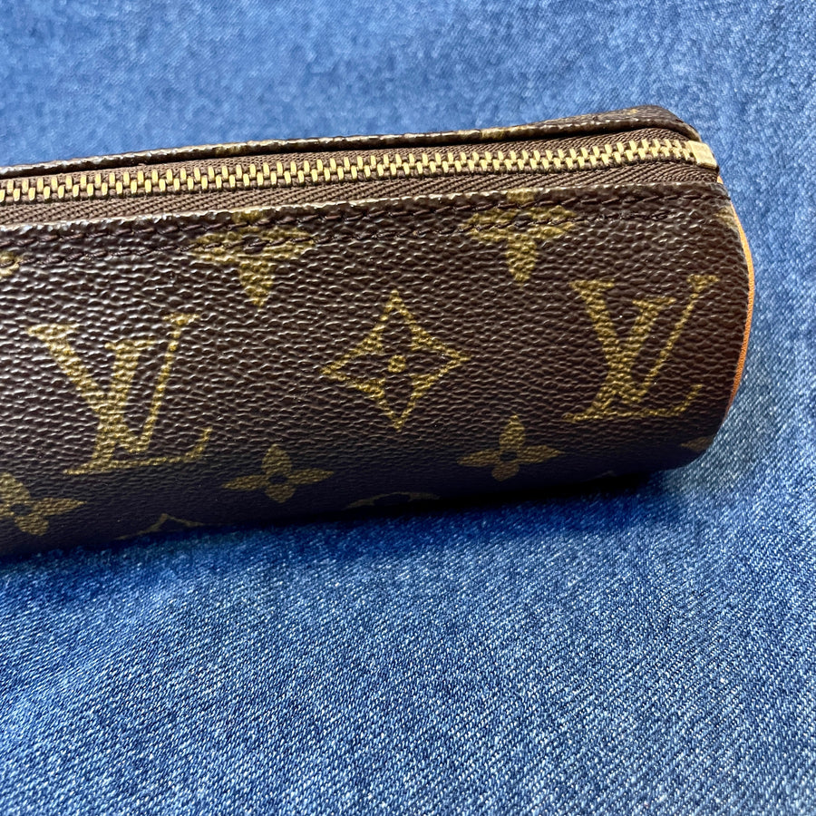 Louis Vuitton Trousse Ronde Pencil Case Pouch Accessories Public Butter 