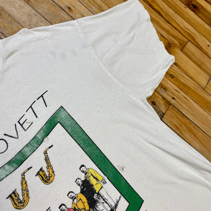 Lyle Lovett & His Large Band Vintage Single Stitch Band T-Shirt Made in USA Size XL T-Shirts Public Butter 
