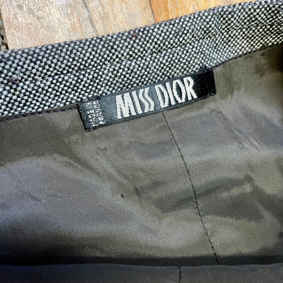 Made In France Vintage Miss Dior Wool Skirt 24