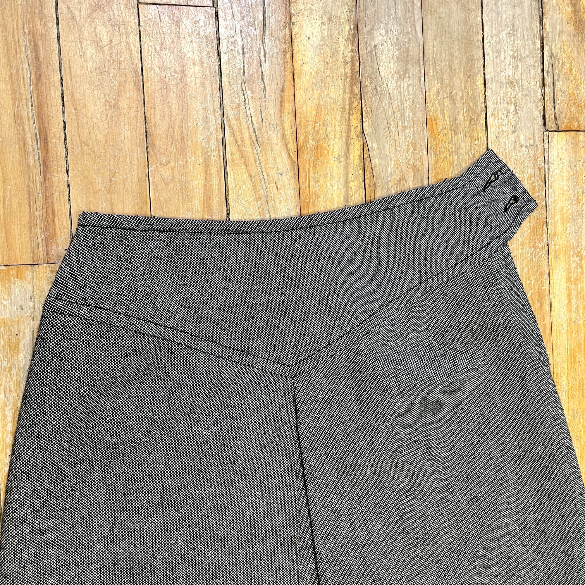 Made In France Vintage Miss Dior Wool Skirt 24&quot; Waist Tops Black Market Toronto 
