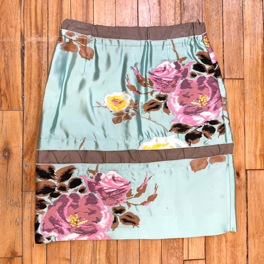 Marni Fall '09 Vintage Designer Embroidered Floral Skirt Size 30