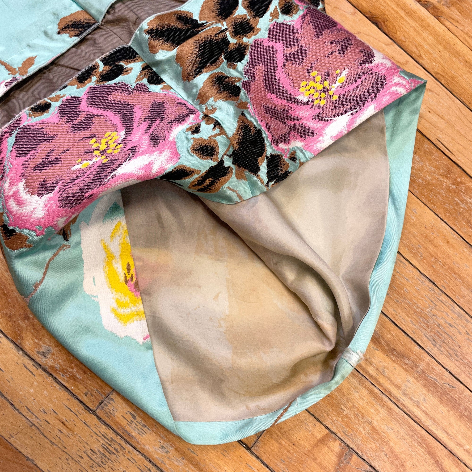 Marni Fall &#39;09 Vintage Designer Embroidered Floral Skirt Size 30&quot; Bottoms Public Butter 