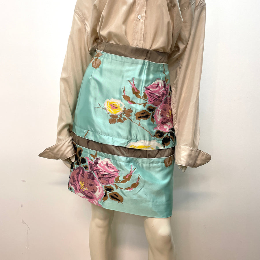 Marni Fall '09 Vintage Designer Embroidered Floral Skirt Size 30
