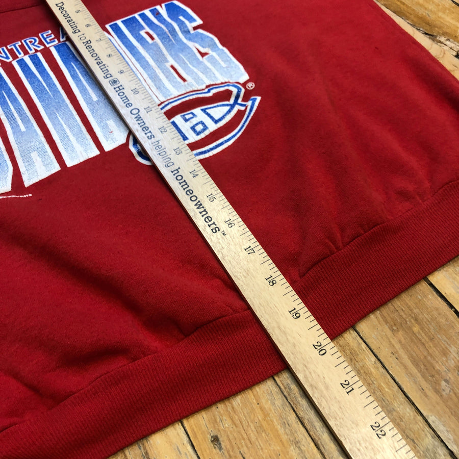 Montreal Canadiens Vintage Made In Canada Crewneck Size Youth Large T-Shirts Black Market Toronto 