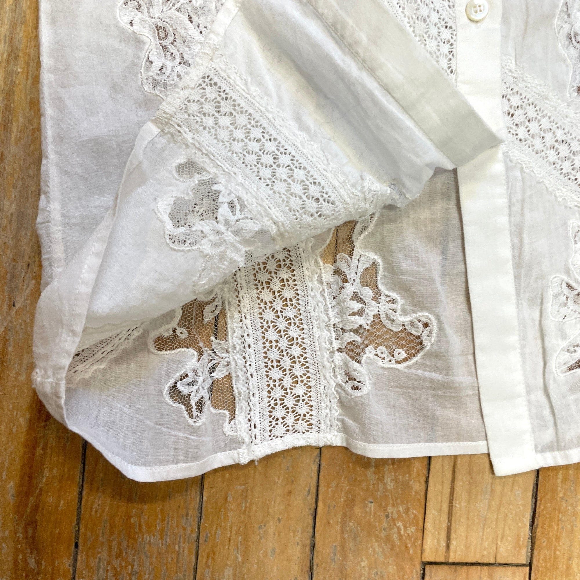 @Oscar de la Renta Vintage Designer Lace Blouse Tops Public Butter 