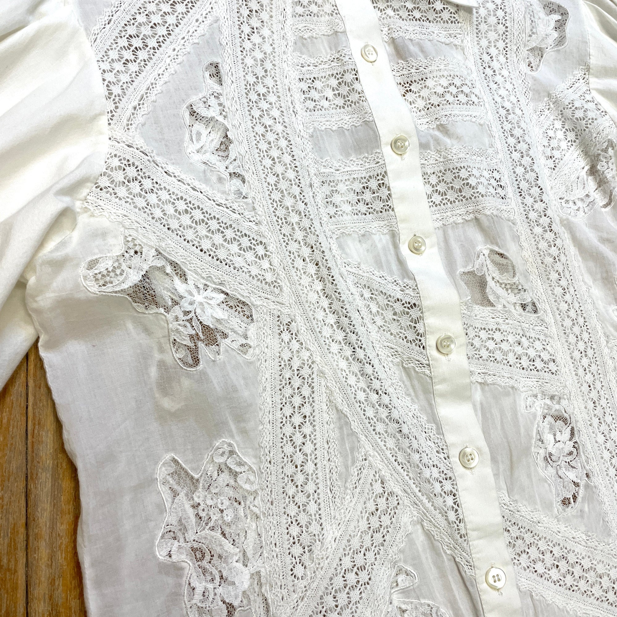 @Oscar de la Renta Vintage Designer Lace Blouse Tops Public Butter 