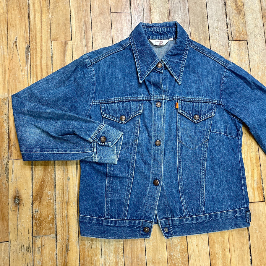 Outstanding Vintage 60s/70s Levi's for Gals Orange Tab Fitted Denim Jacket Size S/Youth L Jackets & Coats Public Butter 