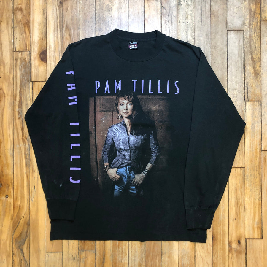 Pam Tillis Made In USA Vintage Long Sleeve Size Large Tops Public Butter 
