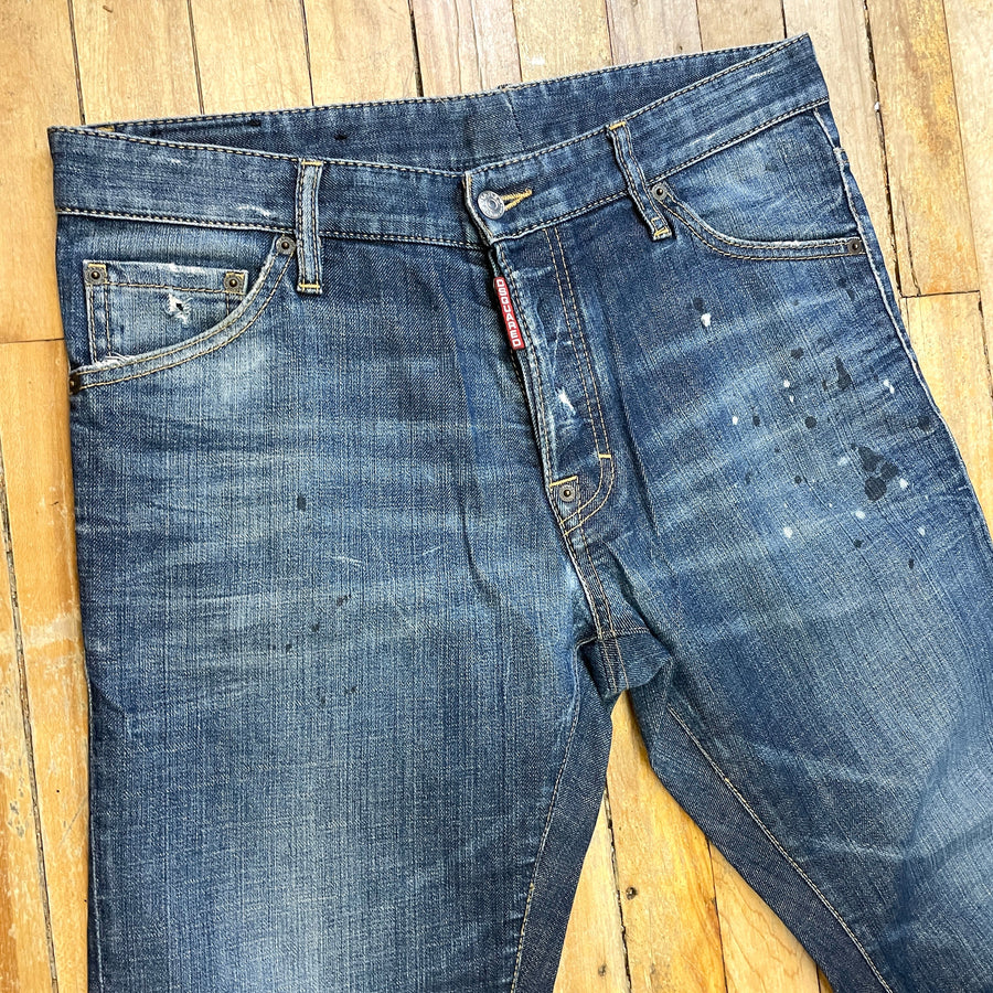 Perfectly Paint Splattered Vintage DSquared Jeans Made in Italy 34
