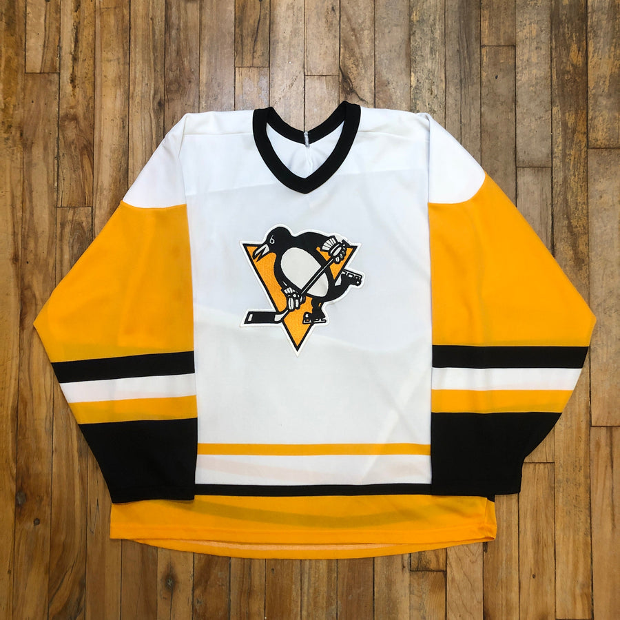Pittsburgh Penguins Made In USA Vintage Hockey Jersey Size Large T-Shirts Black Market Toronto 