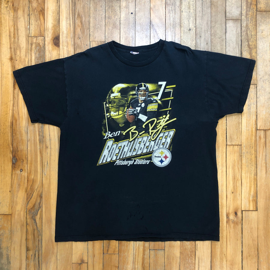 Pittsburgh Steelers Ben Roethlisberger T-Shirt Size XL T-Shirts Black Market Toronto 