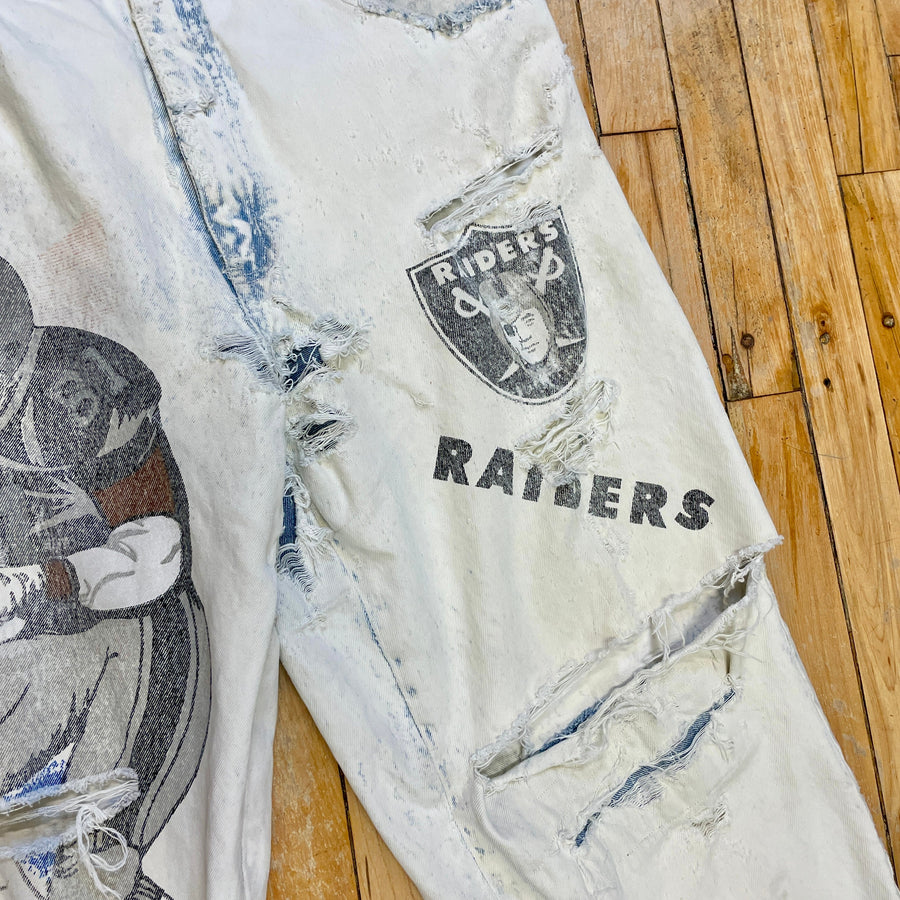 RARE 90s NFL Pro Player by Daniel Young Las Vegas Raiders Vintage Denim Jeans Size 36