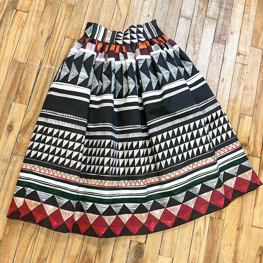 Stella Jean Fall '16 Vintage Designer Skirt Made in Italy Size 27