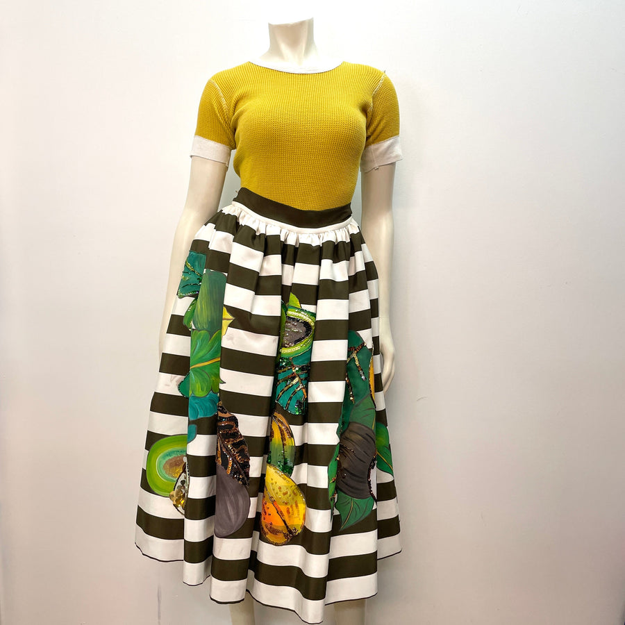 @Stella Jean Vintage Designer Fruit Print Skirt Tops Public Butter 
