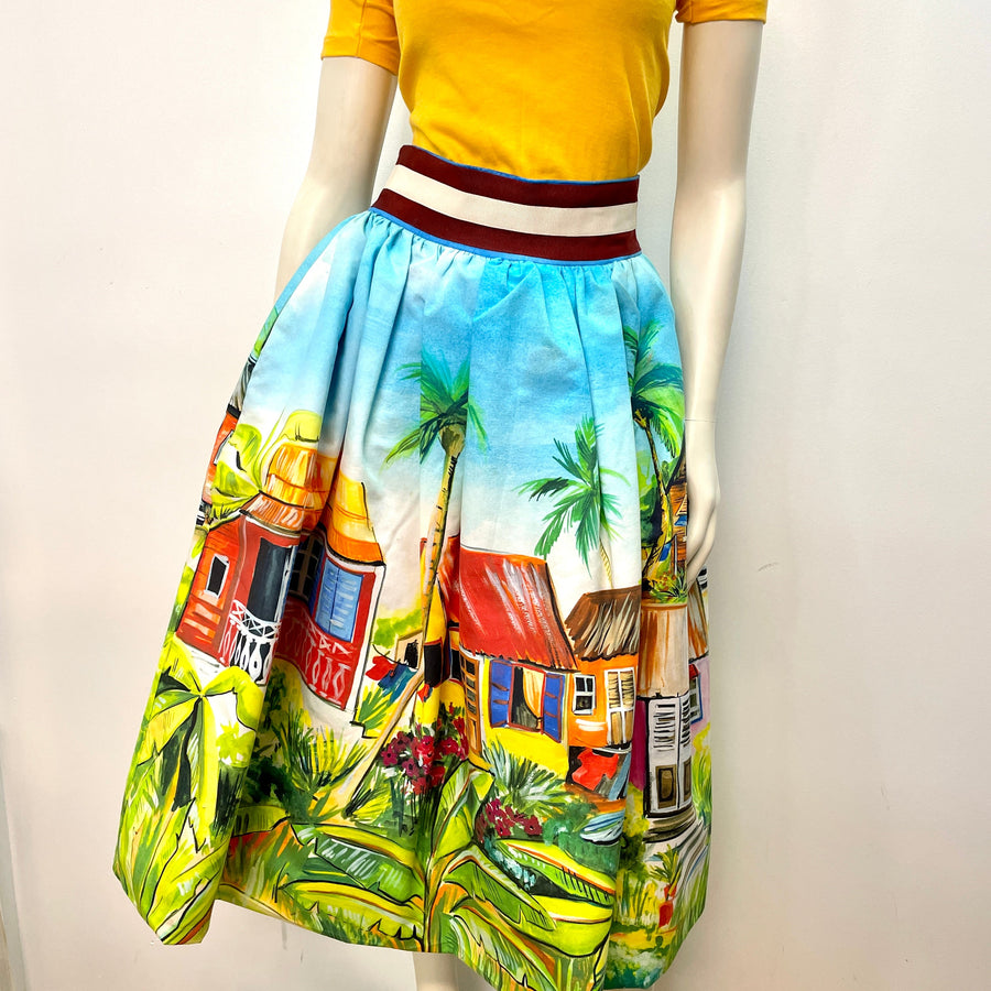 @Stella Jean Vintage Spring '15 Designer Skirt with Pockets Made in Italy 28