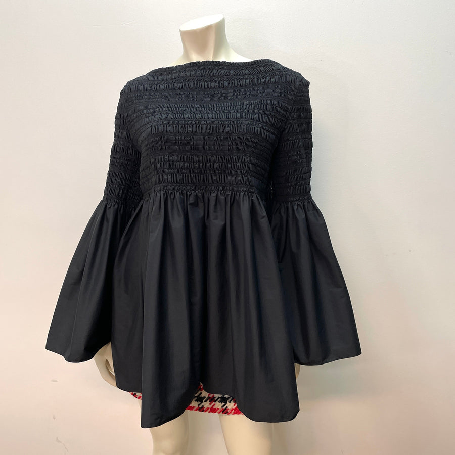 @The Row Vintage Designer Black Ruched Top Tops Public Butter 