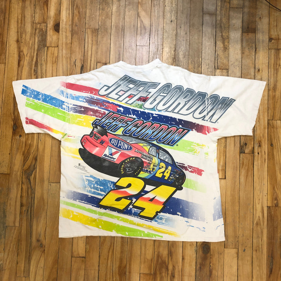 Thrashed 1995 Jeff Gordon Winston Cup Champion Made In USA Vintage T-Shirt Size XL T-Shirts Public Butter 