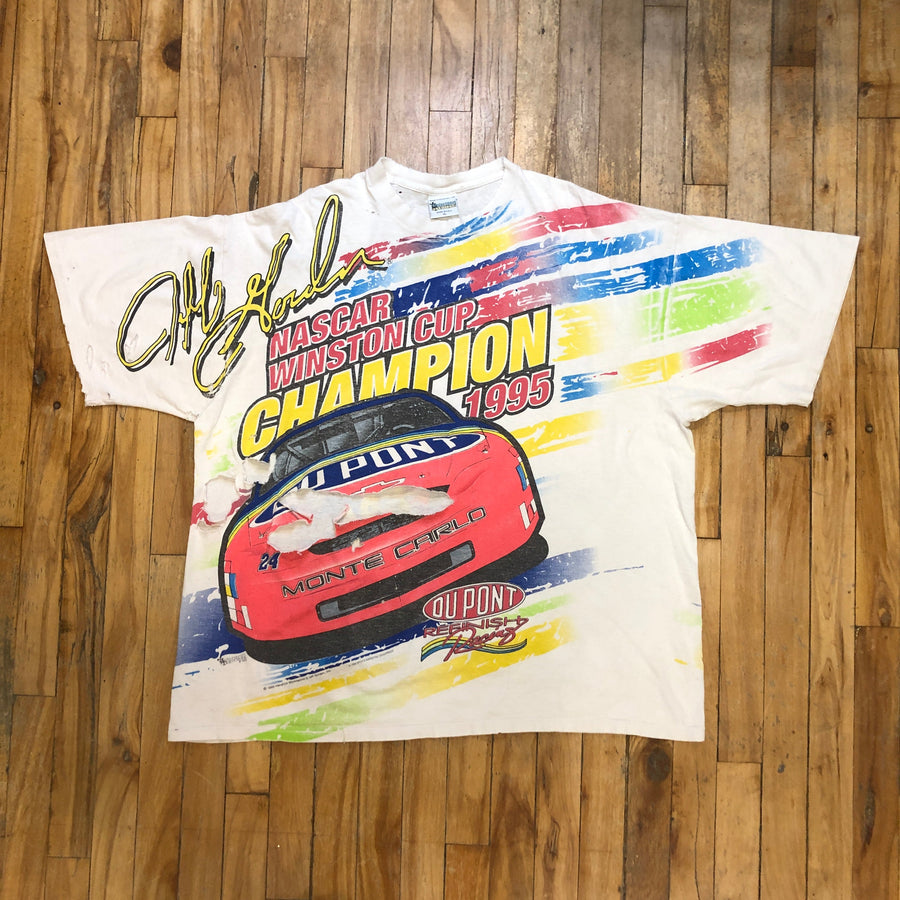Thrashed 1995 Jeff Gordon Winston Cup Champion Made In USA Vintage T-Shirt Size XL T-Shirts Public Butter 